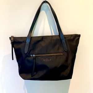 Cole Haan Black Nylon Tote Bag w/ leather straps